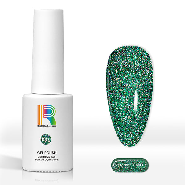 Evergreen Sparkle - Reflective Glitter gel nail polish 7.5ml