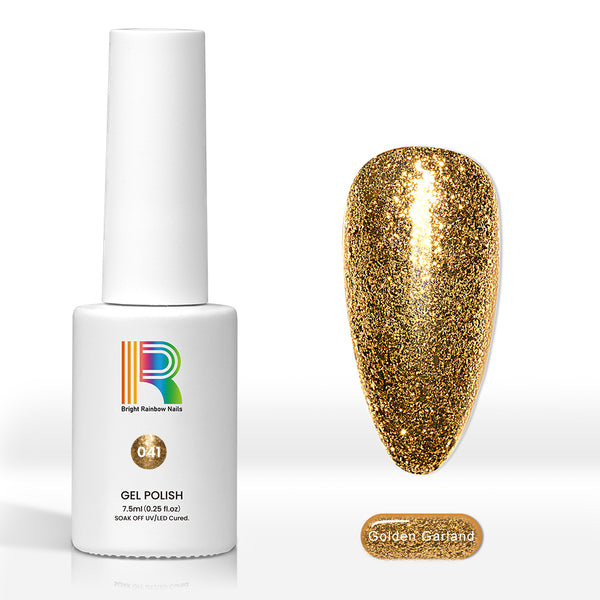 Golden Garland - Matallic Glitter gel nail polish 7.5ml