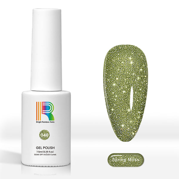 Spring Moss - Reflective Glitter gel nail polish 7.5ml