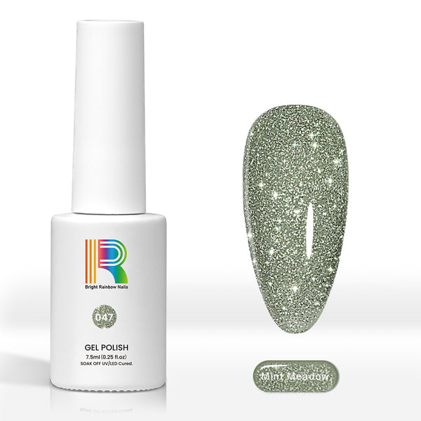 Mint Meadow - Reflective Glitter gel nail polish 7.5ml