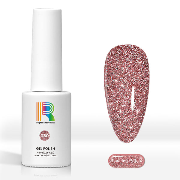 Blushing Petals - Reflective Glitter gel nail polish 7.5ml