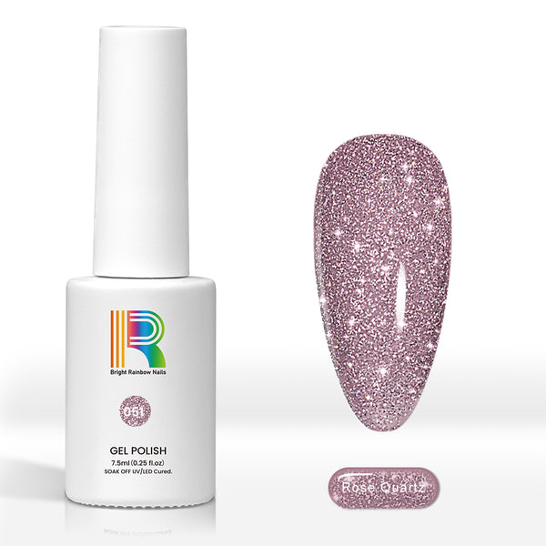 Rose Quartz - Reflective Glitter gel nail polish 7.5ml