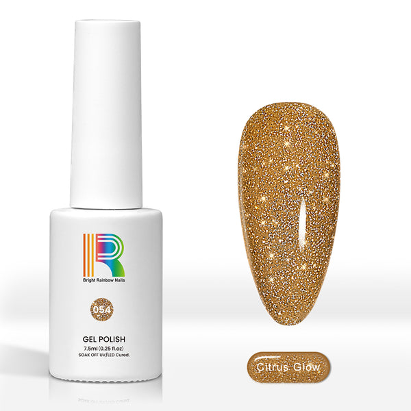 Citrus Glow - Reflective Glitter gel nail polish 7.5ml