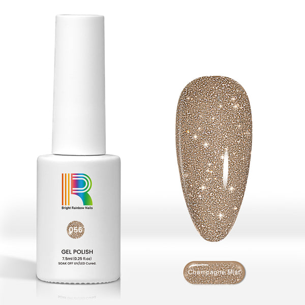 Champagne Mist - Reflective Glitter gel nail polish 7.5ml