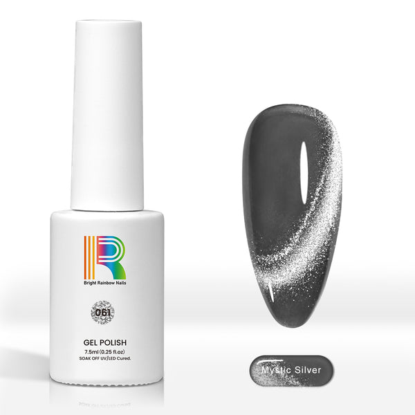 Mystic Silver - Glitter Shiny Cat Eye Nail Gel Polish 7.5ml