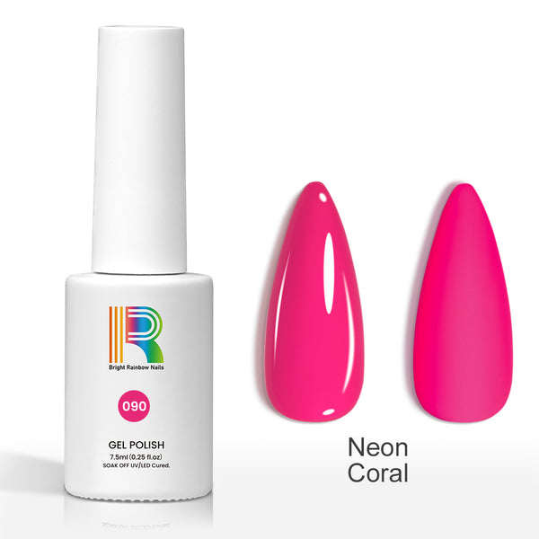 Neon Coral – Hot Red-Orange Gel Nail Polish 7.5ml #90