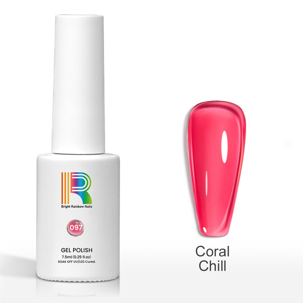 Coral Chill – Vibrant Coral Pink Jelly Gel Nail Polish 7.5ml #97