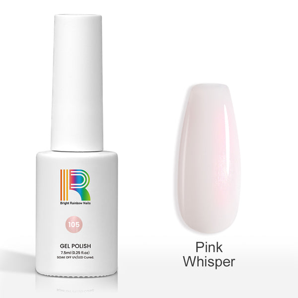 Pink Whisper - Sheer White with Coral Pink Glow Gel Polish 7.5ml #105