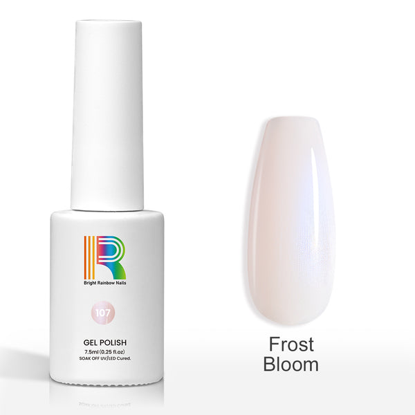 Frost Bloom - Cool White Nude with Blue-Violet Shimmer Gel Polish 7.5ml #107