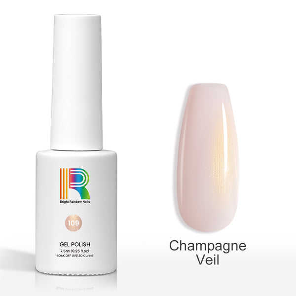 Champagne Veil - Warm Nude with Golden Iridescence Gel Polish 7.5ml #109