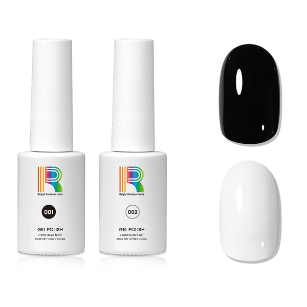 Black & White Gel Nail Polish Duo 7.5ml