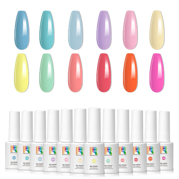 Cotton Candy Macaron Gel Nail Polish 12 Colors Set 7.5ml