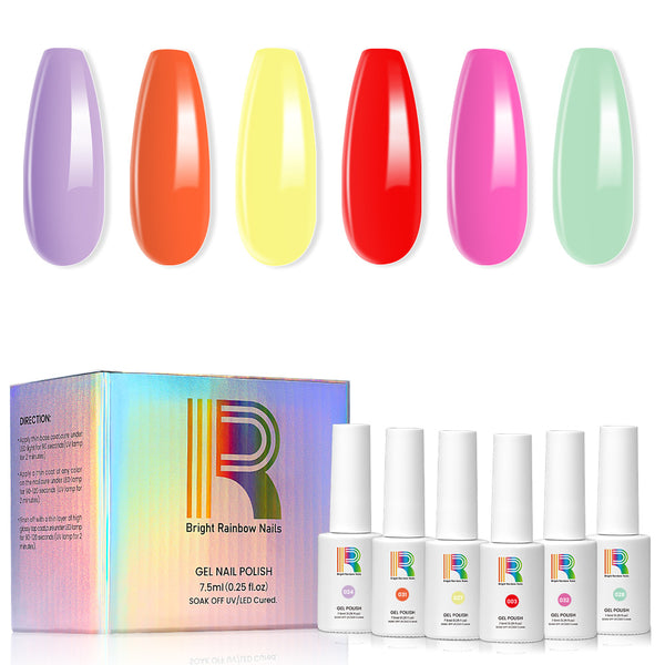 Macaron Pop Series – Summer Pastel Jelly Gel Polish 6-Colors Set 7.5ml